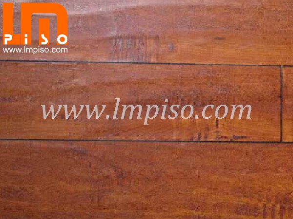 Pressed v groove single clic AC4 handscraped surface laminate