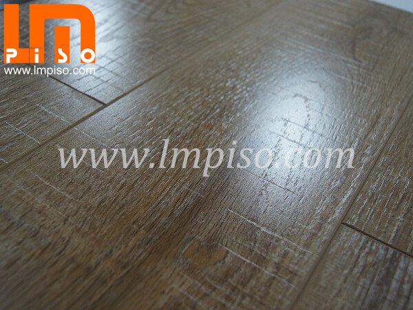 Anti cigarette burn painted v groove cutting stone laminate flooring
